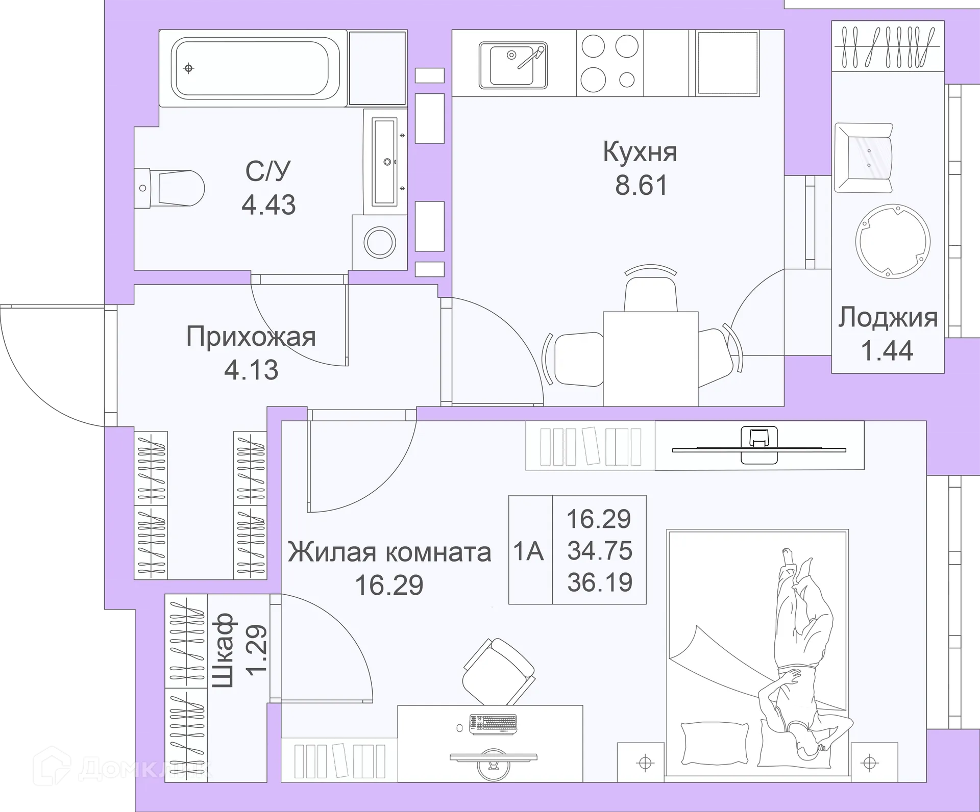Фото квартиры в ЖК Светлая долина