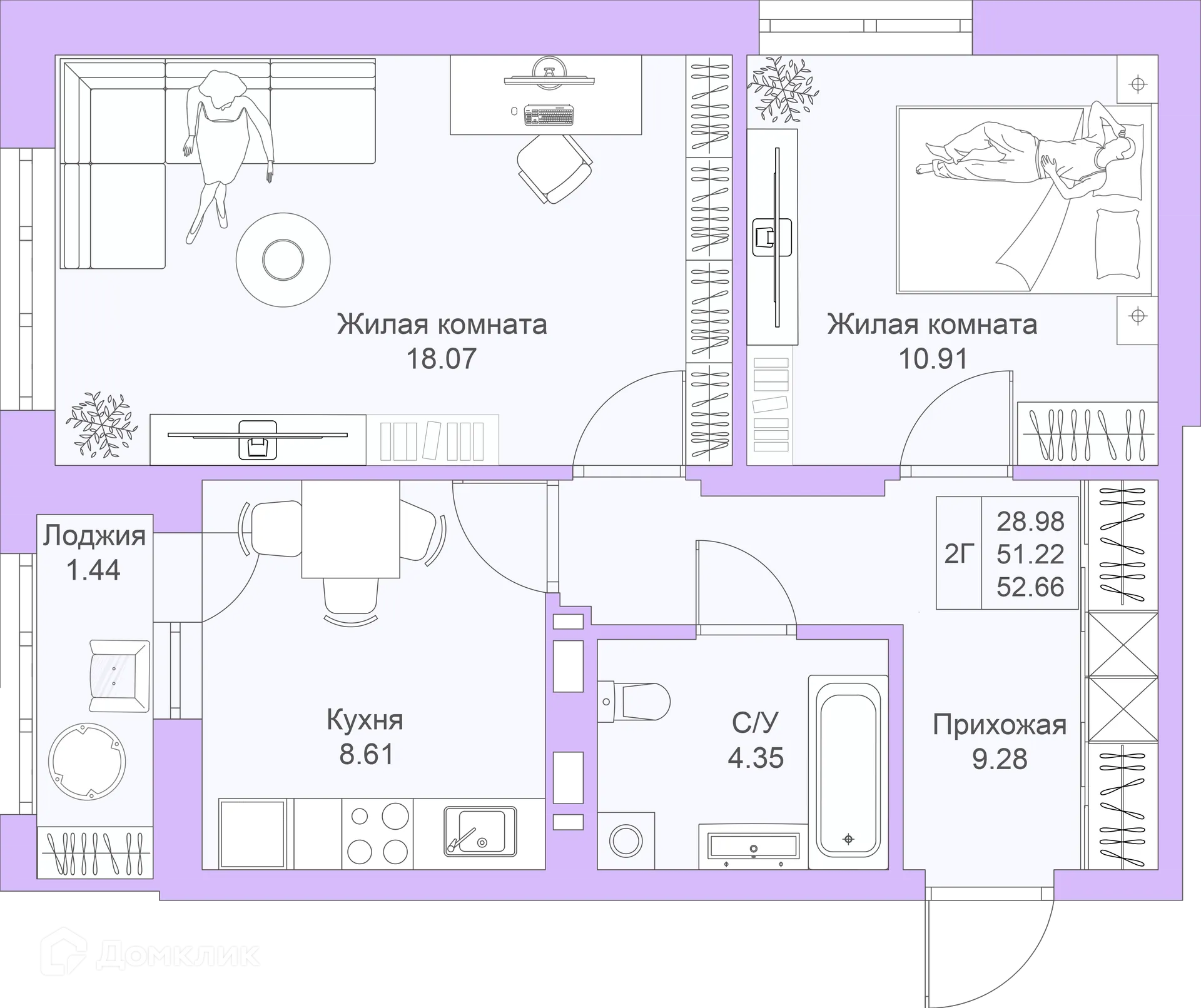Фото квартиры в ЖК Светлая долина
