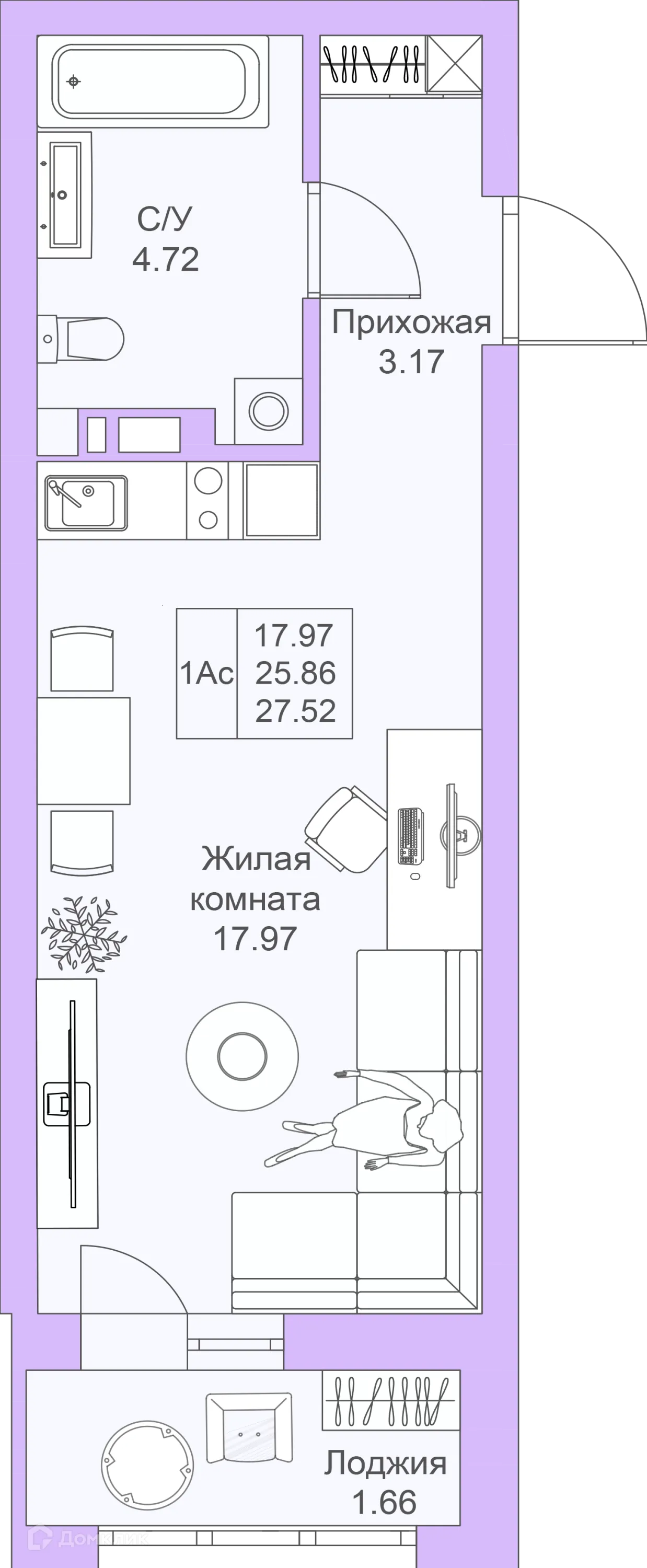 Фото квартиры в ЖК Светлая долина