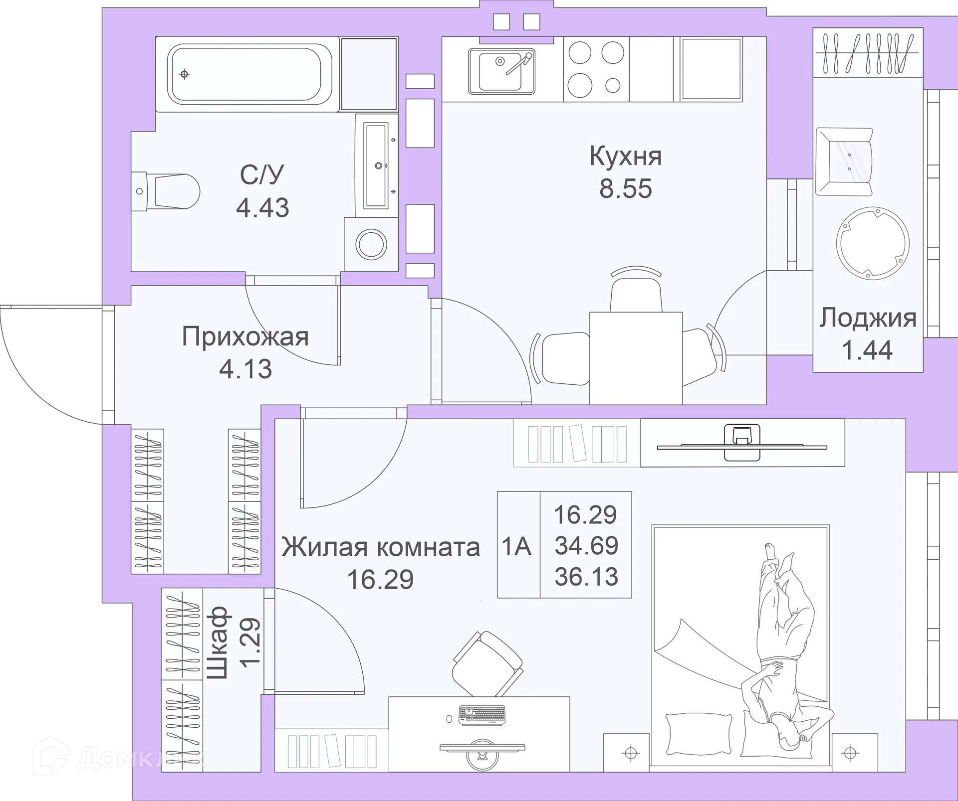 Фото квартиры в ЖК Светлая долина