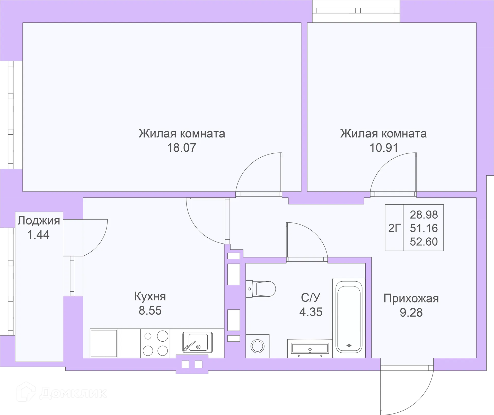 Фото квартиры в ЖК Светлая долина