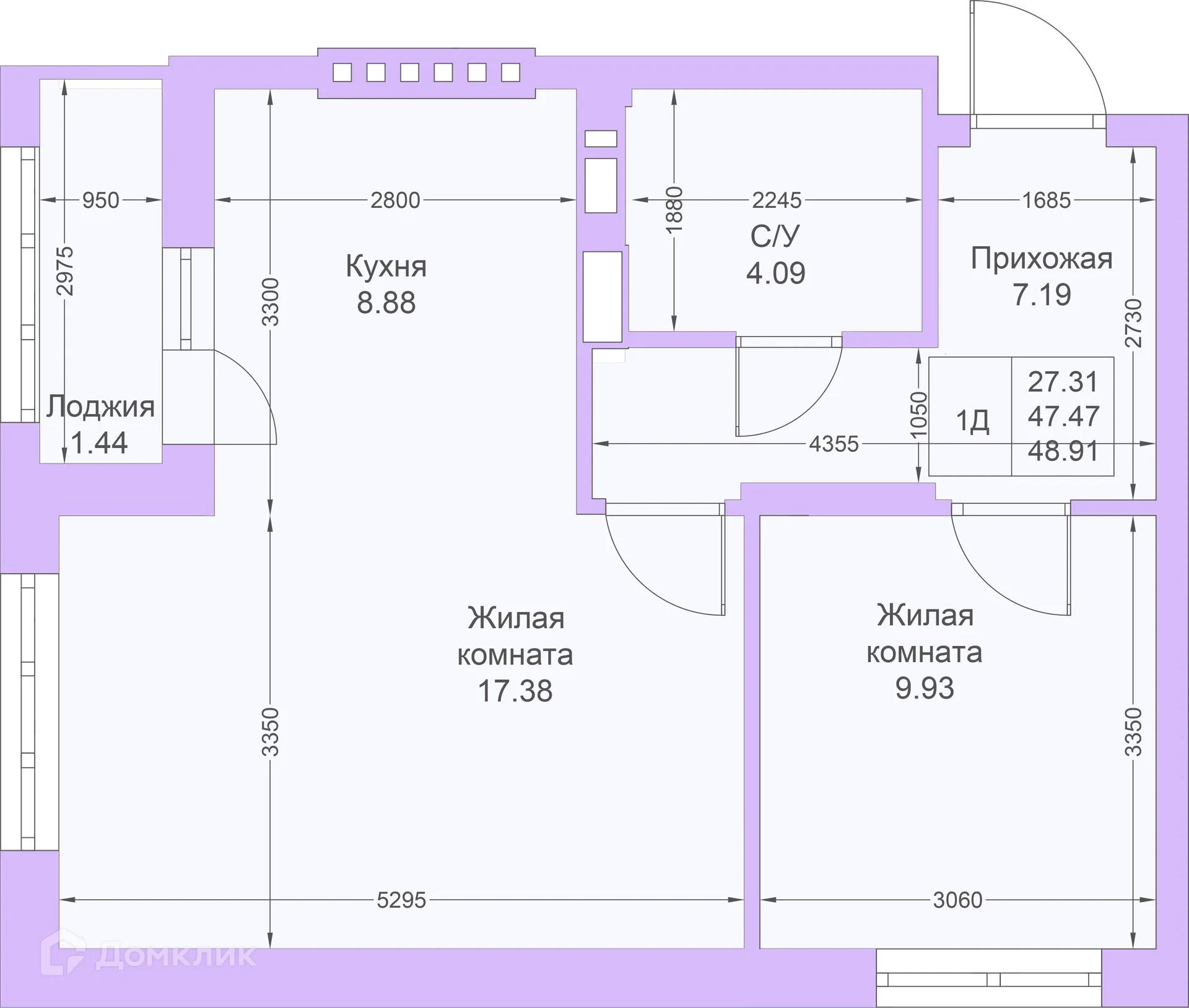 Фото квартиры в ЖК Светлая долина
