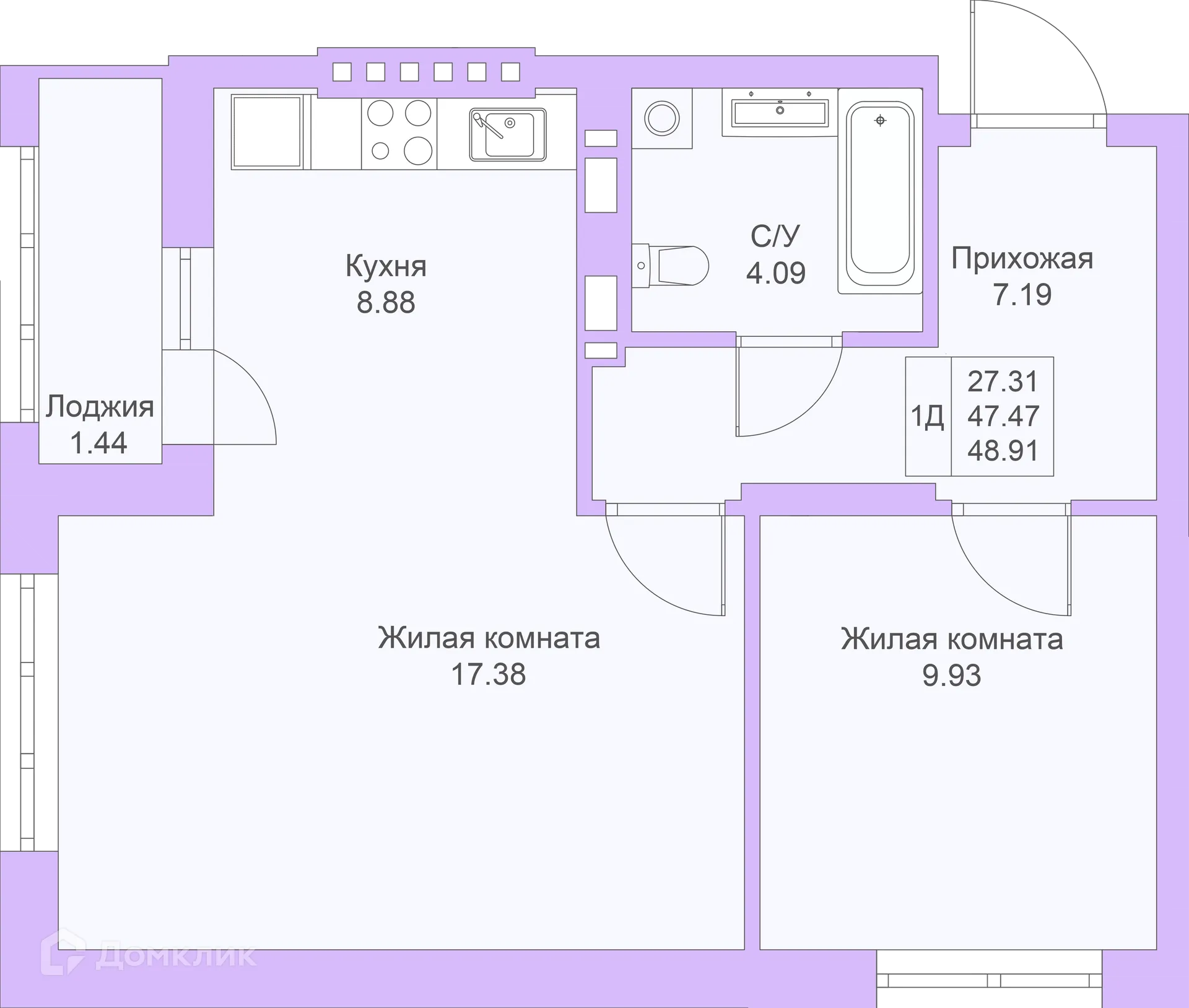 Фото квартиры в ЖК Светлая долина