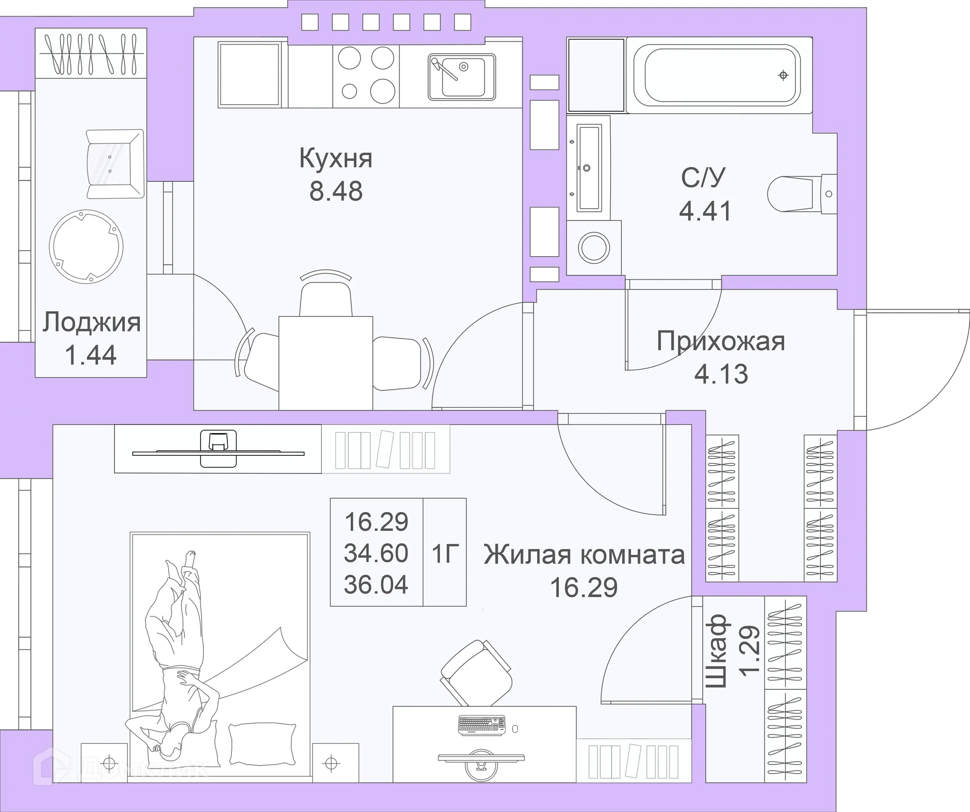 Фото квартиры в ЖК Светлая долина