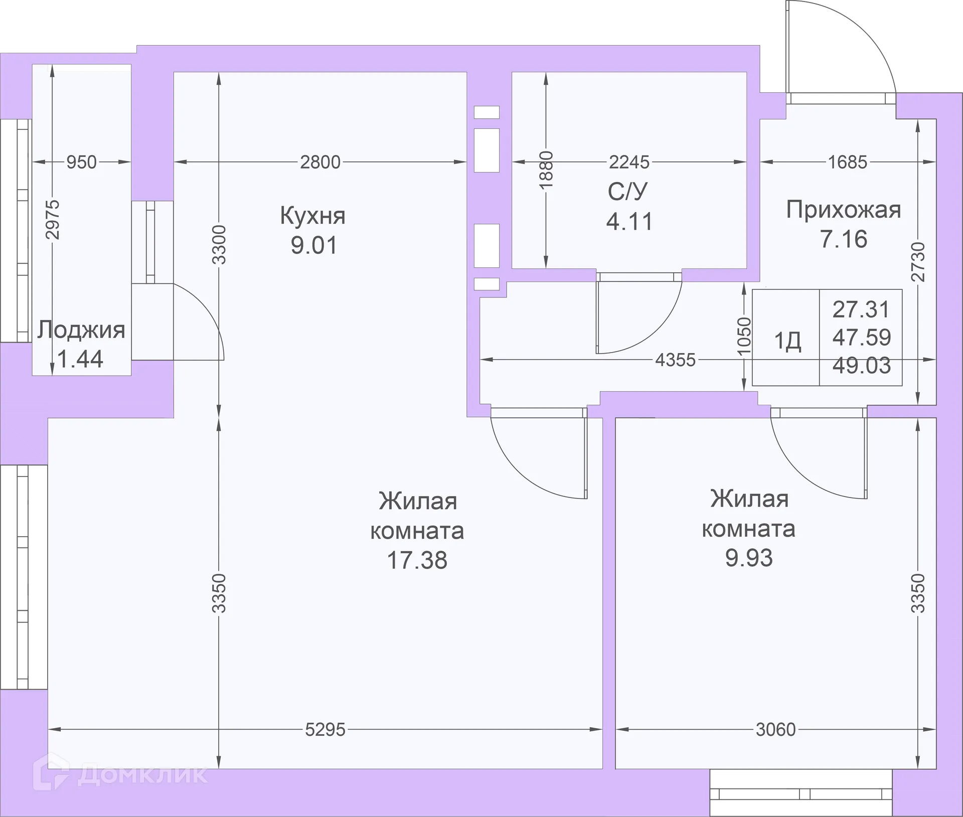 Фото квартиры в ЖК Светлая долина