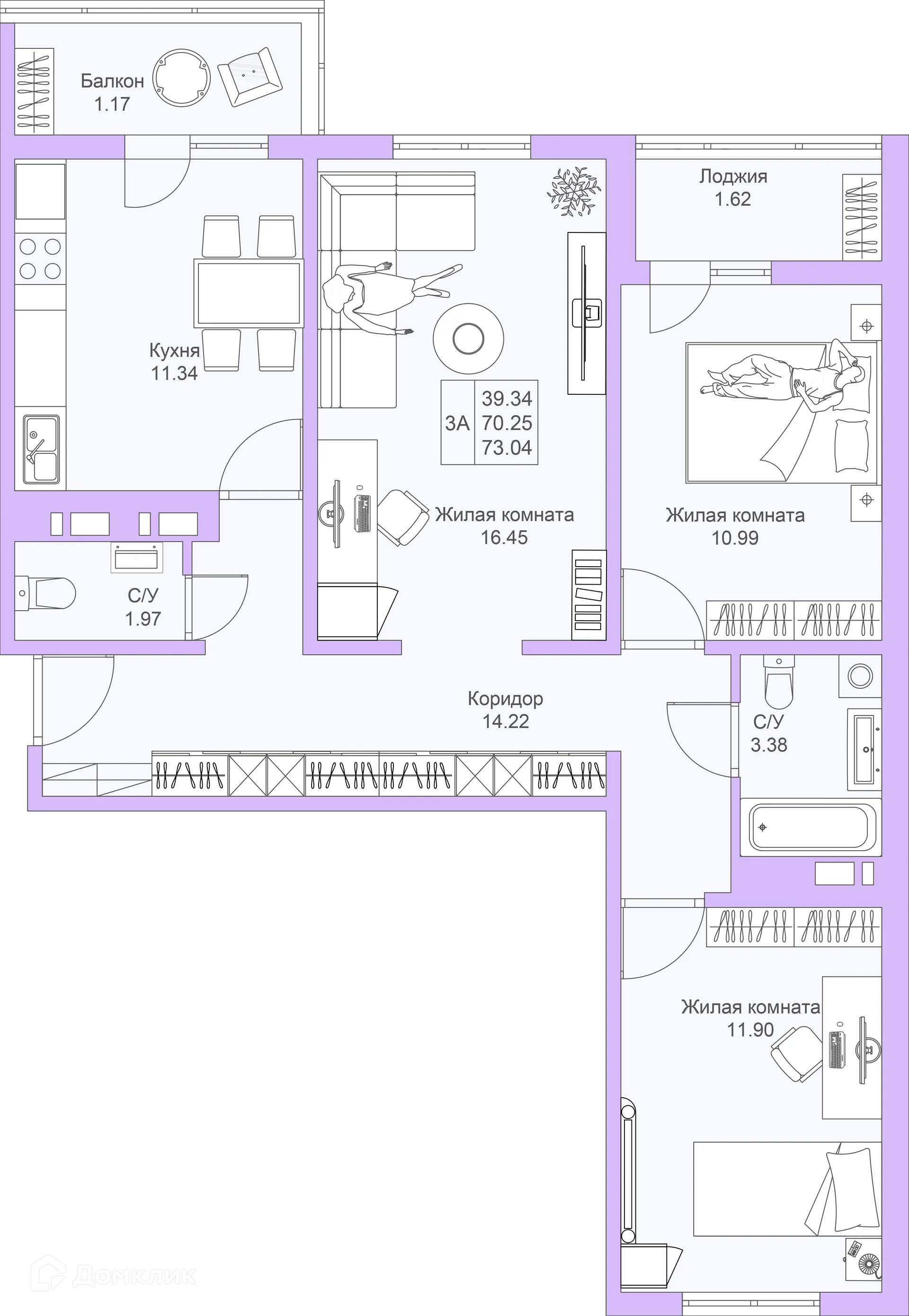 Фото квартиры в ЖК Светлая долина