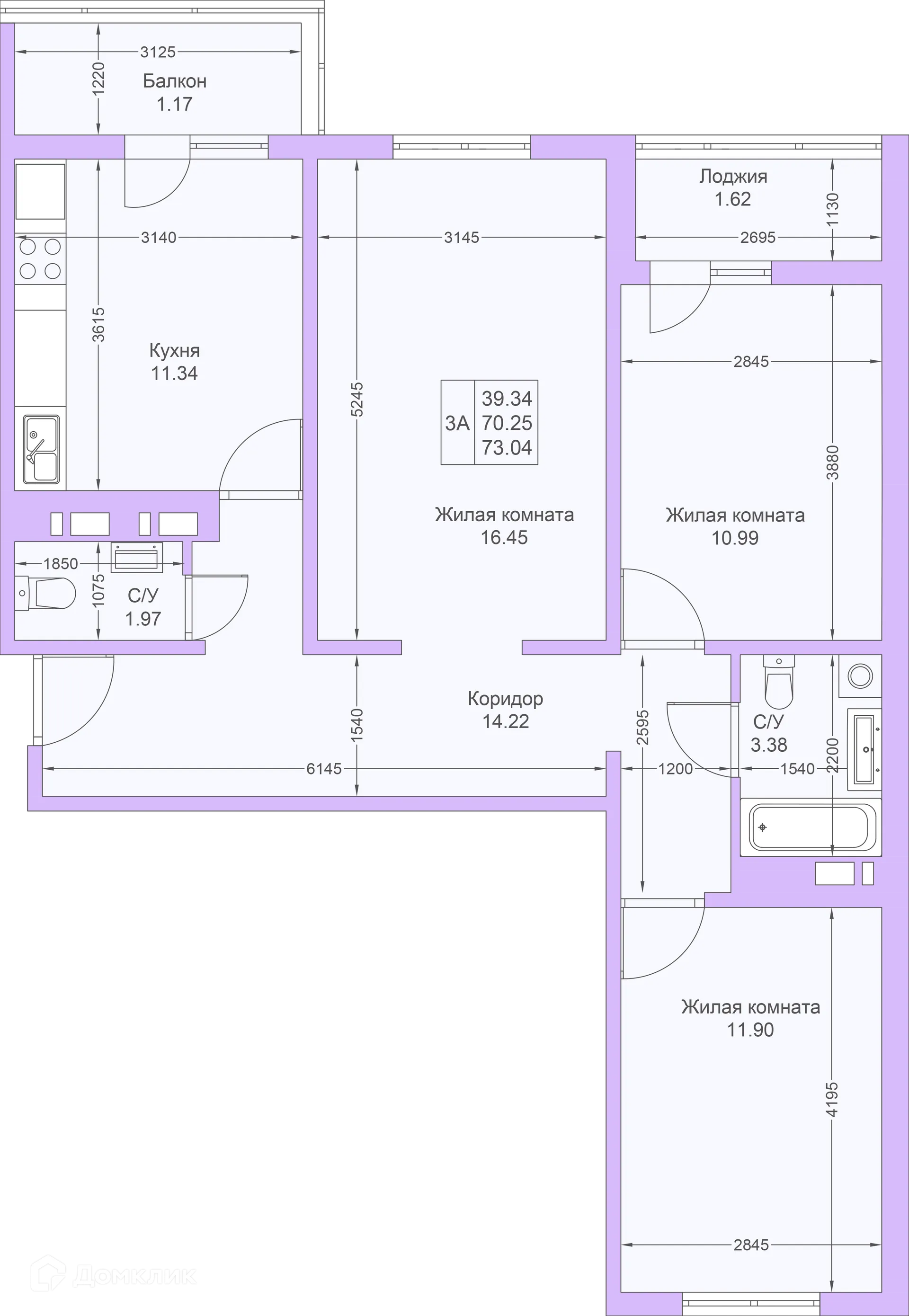 Фото квартиры в ЖК Светлая долина
