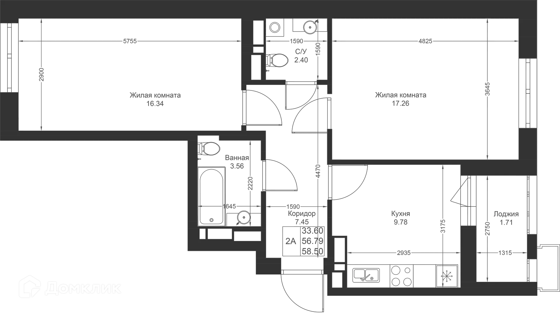 Фото квартиры в ЖК Солнечный город