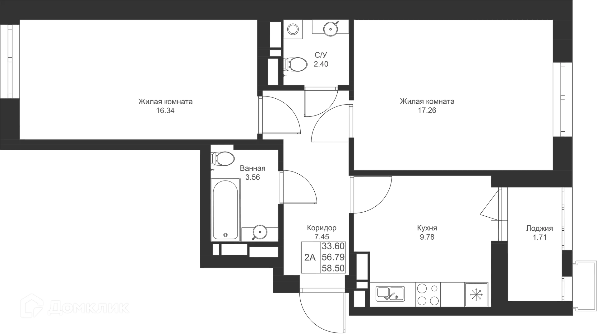 Фото квартиры в ЖК Солнечный город