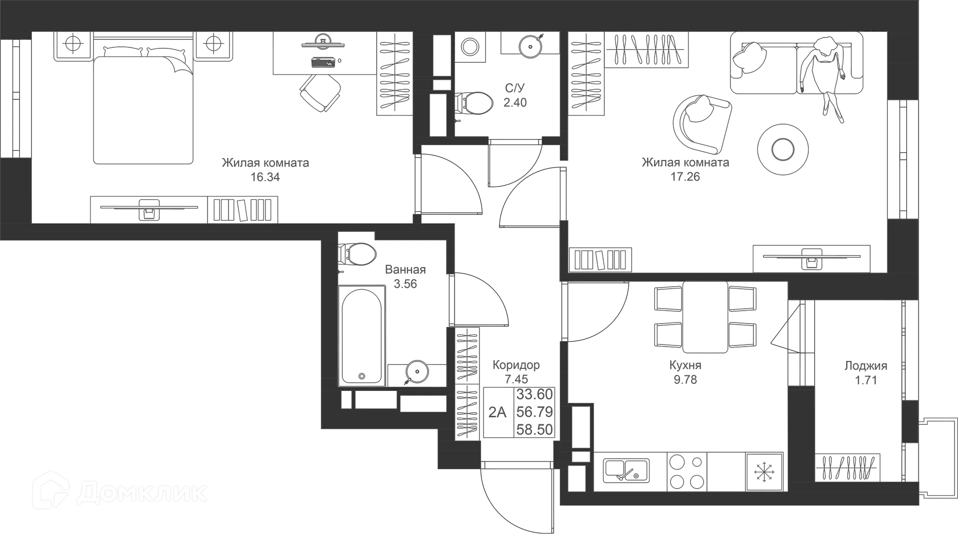 Фото квартиры в ЖК Солнечный город