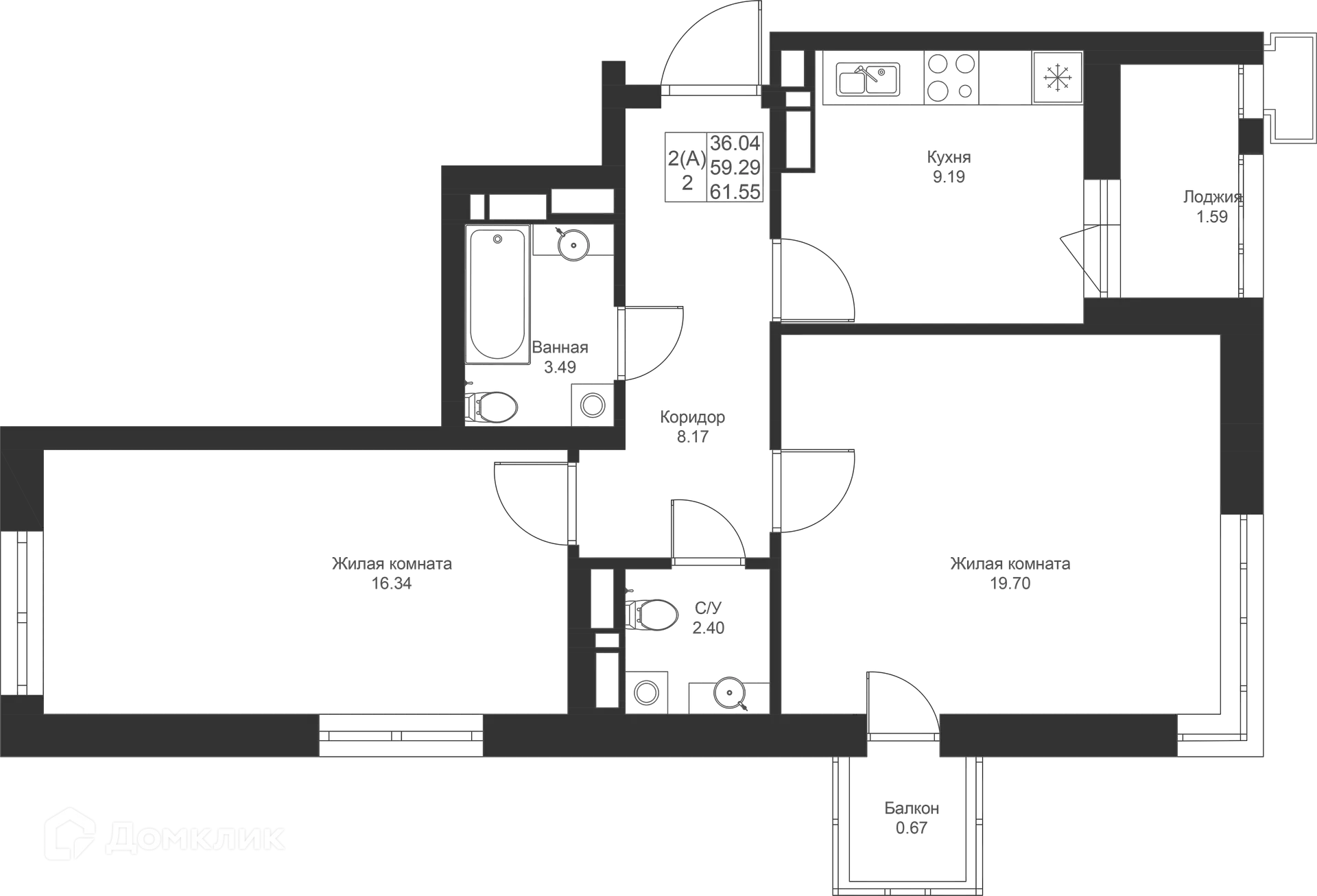 Фото квартиры в ЖК Солнечный город