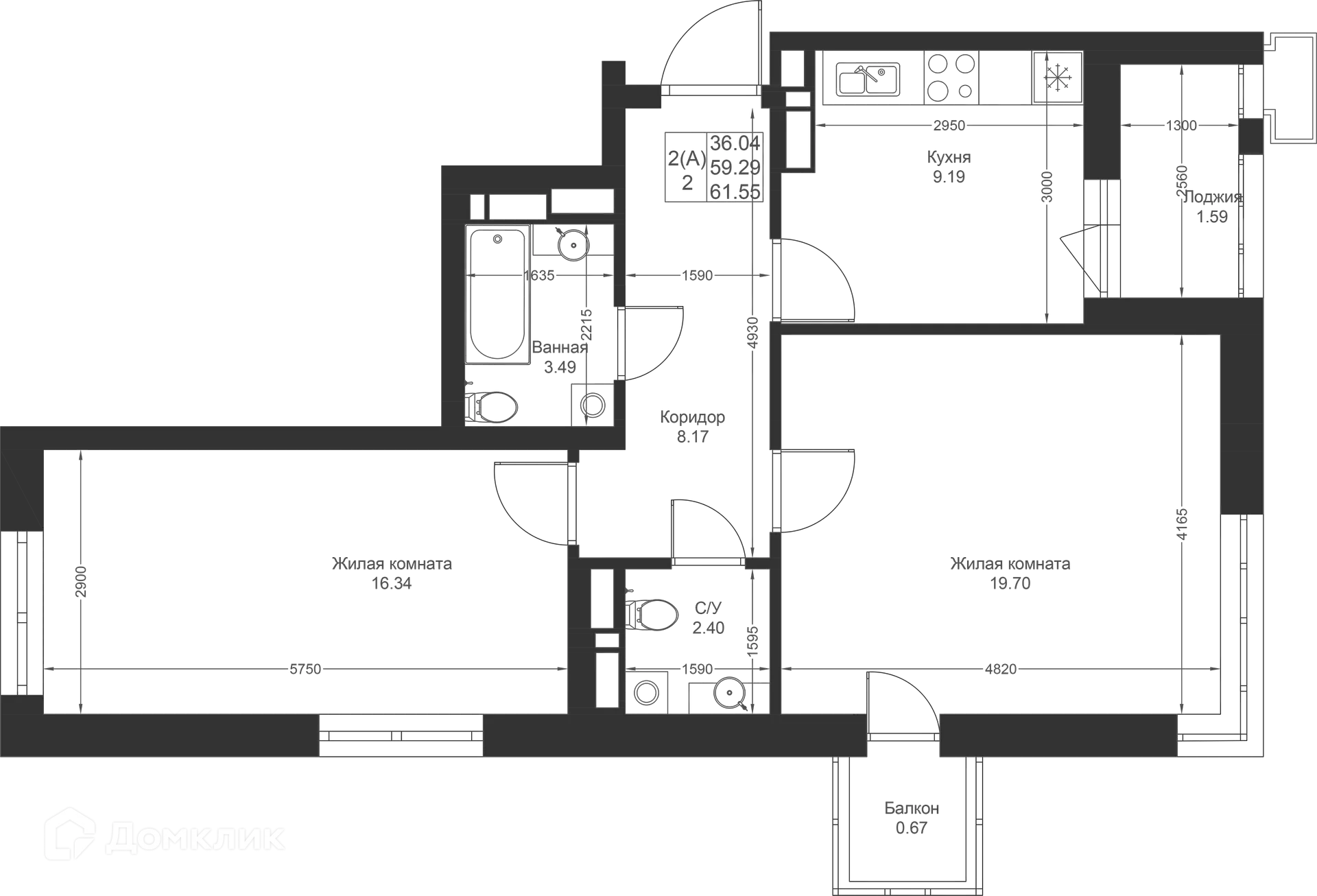Фото квартиры в ЖК Солнечный город