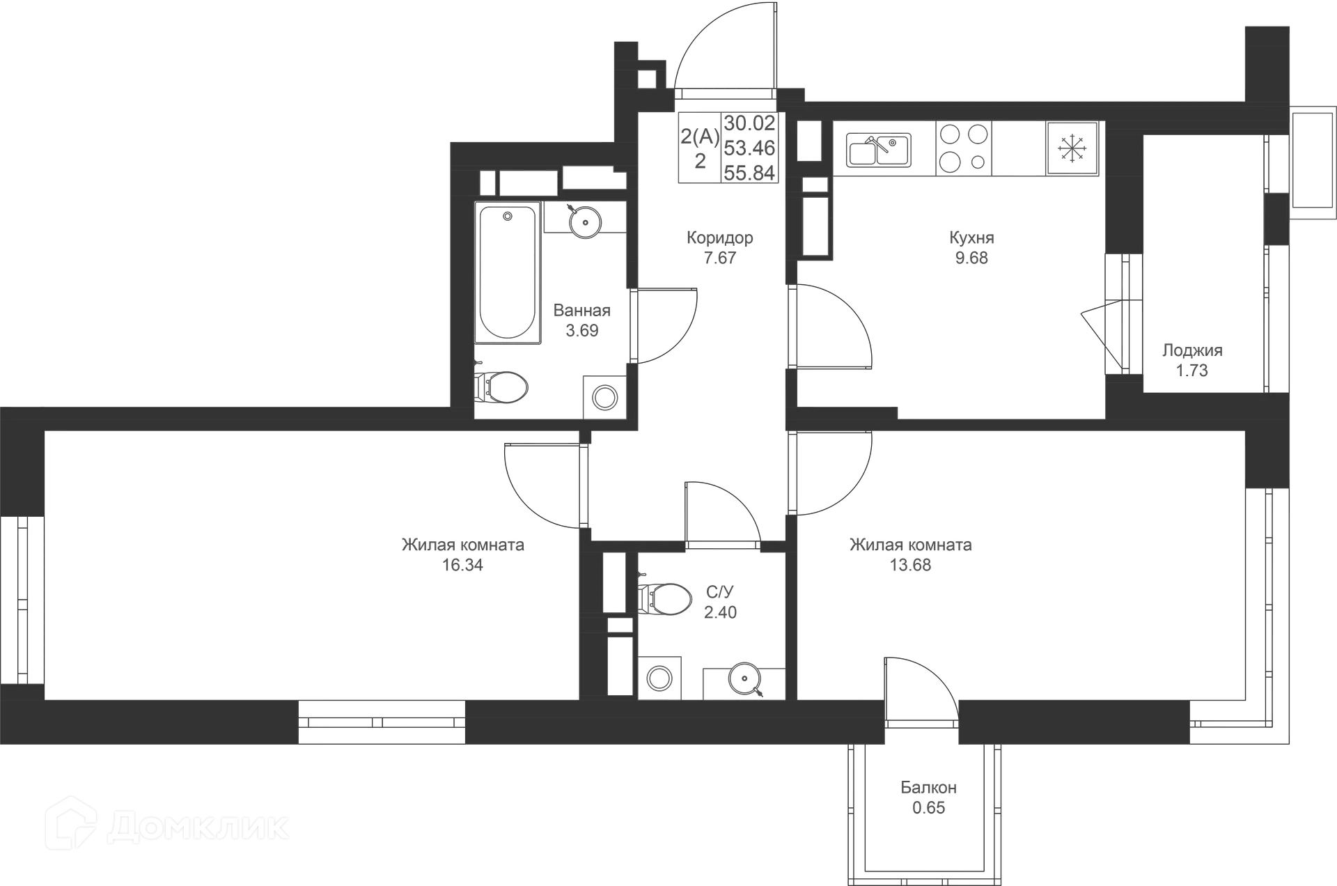 Фото квартиры в ЖК Солнечный город
