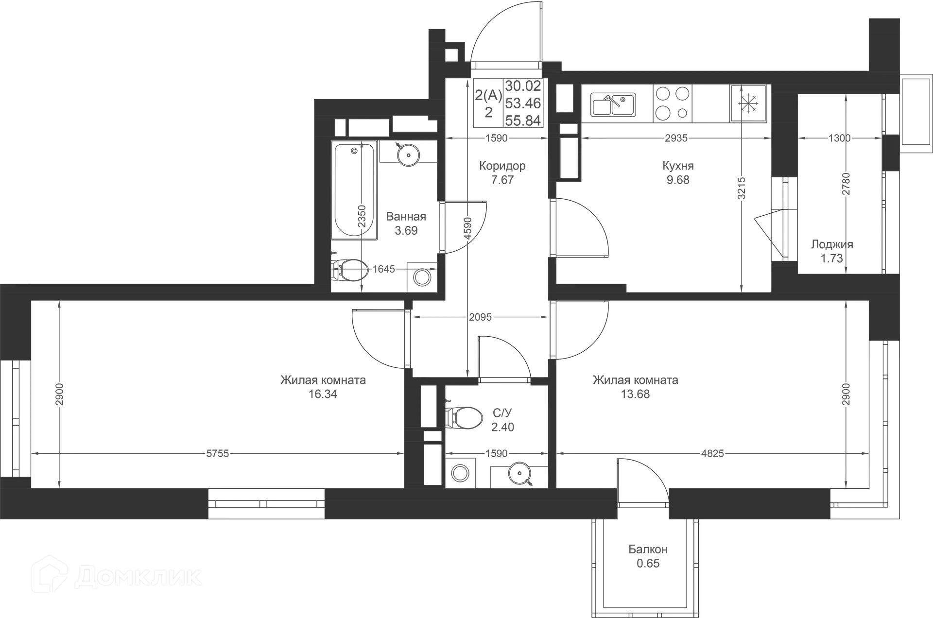 Фото квартиры в ЖК Солнечный город