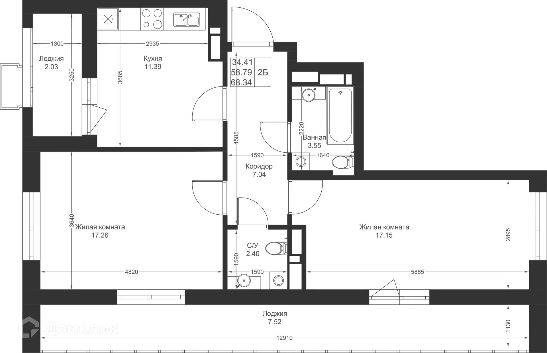 Фото квартиры в ЖК Солнечный город