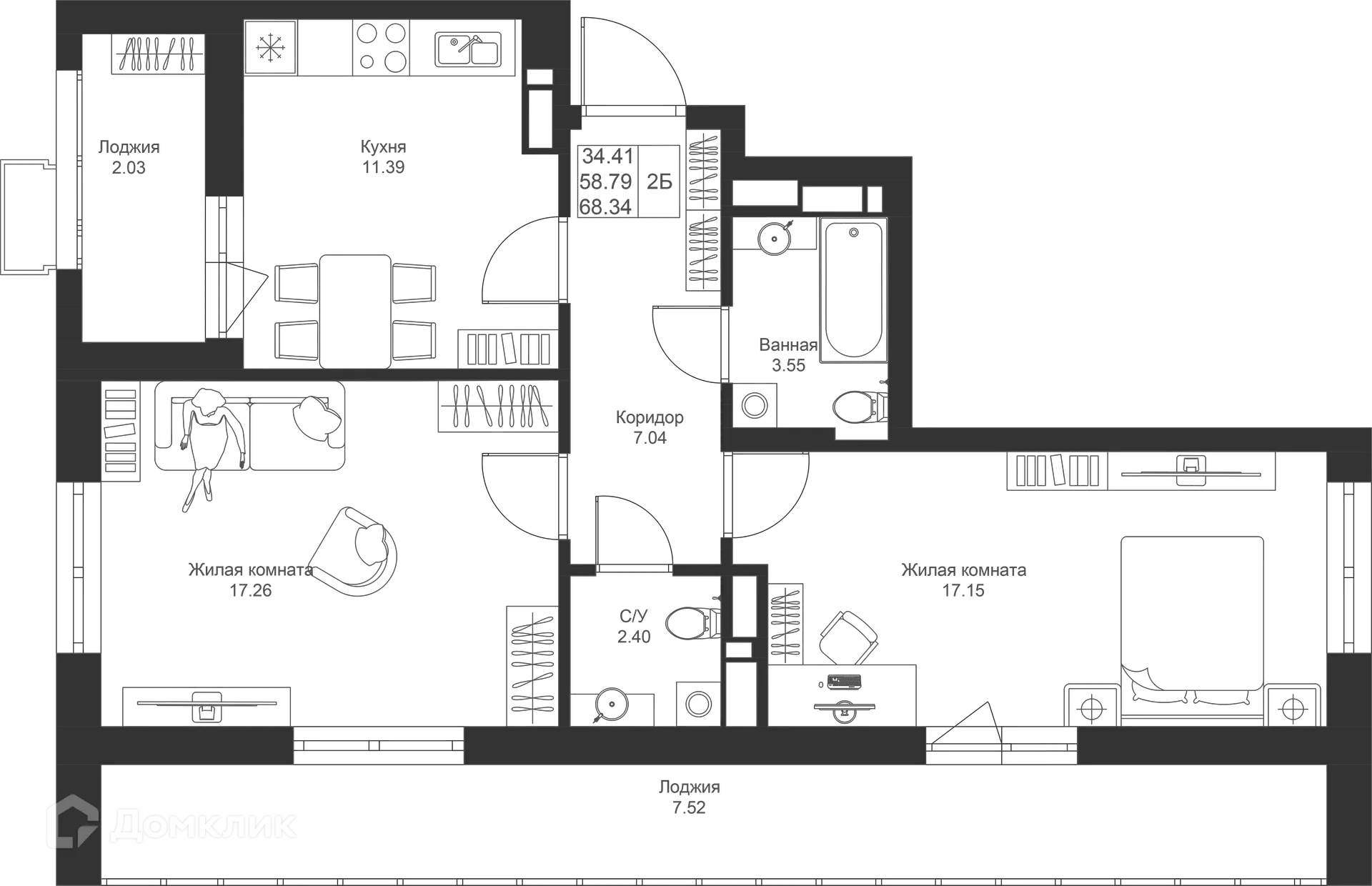 Фото квартиры в ЖК Солнечный город