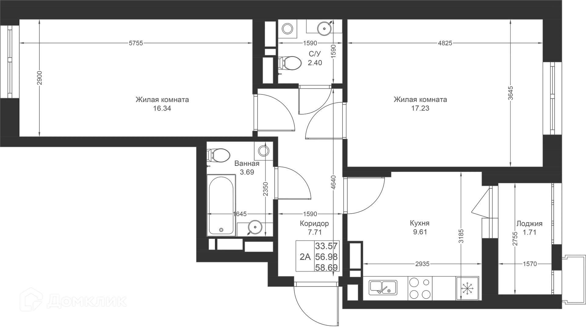 Фото квартиры в ЖК Солнечный город