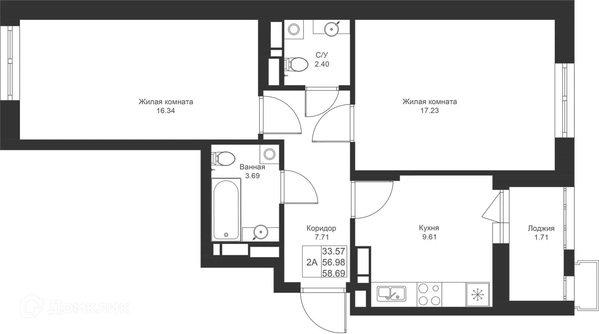 Фото квартиры в ЖК Солнечный город