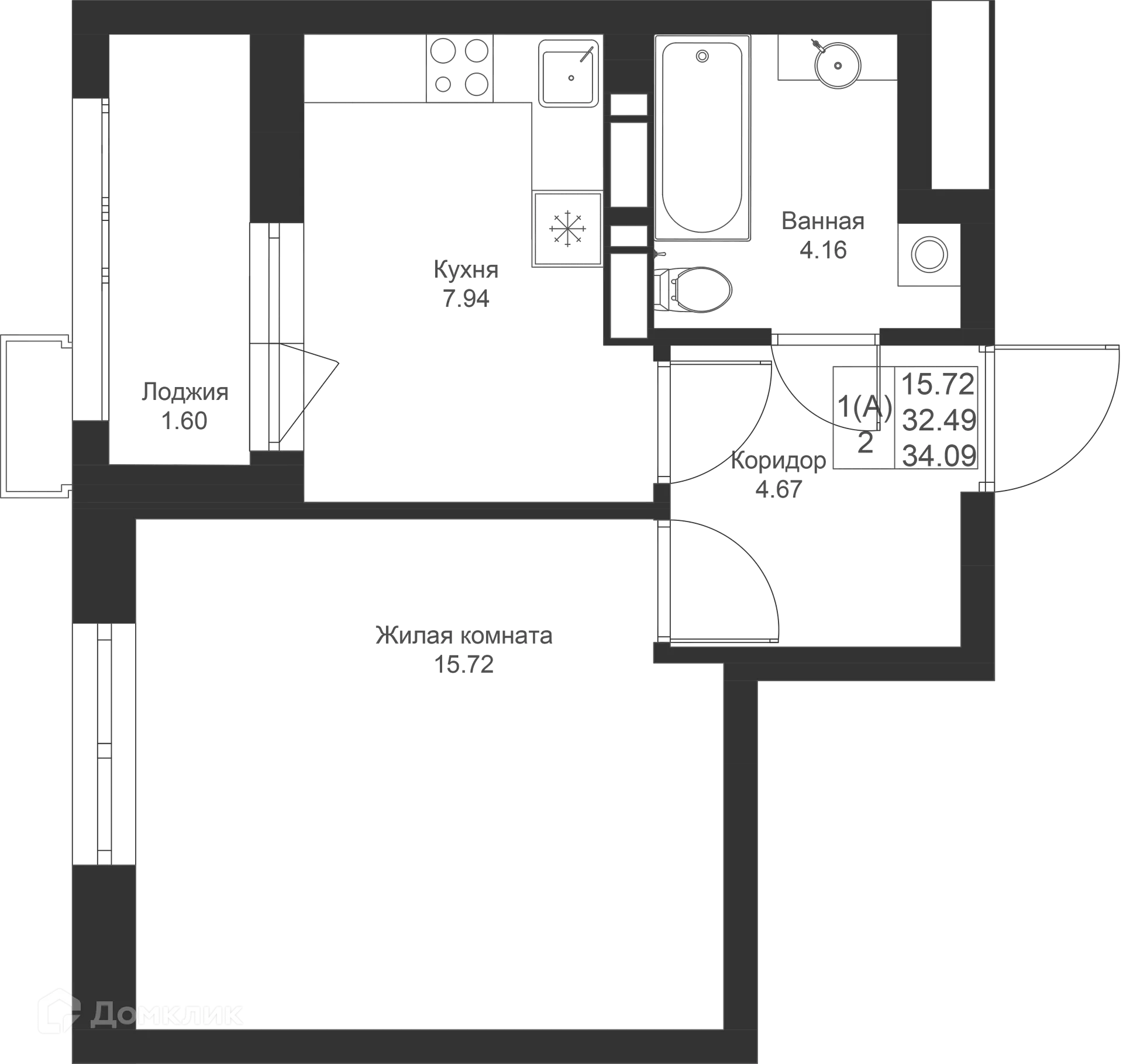 Фото квартиры в ЖК Солнечный город