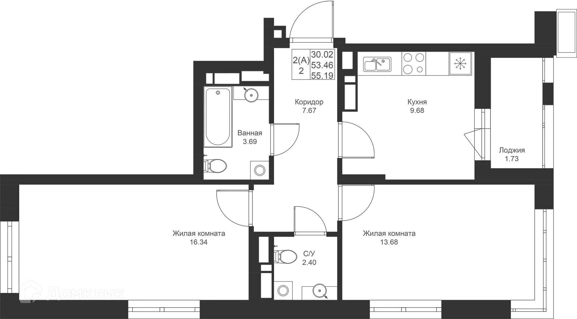 Фото квартиры в ЖК Солнечный город
