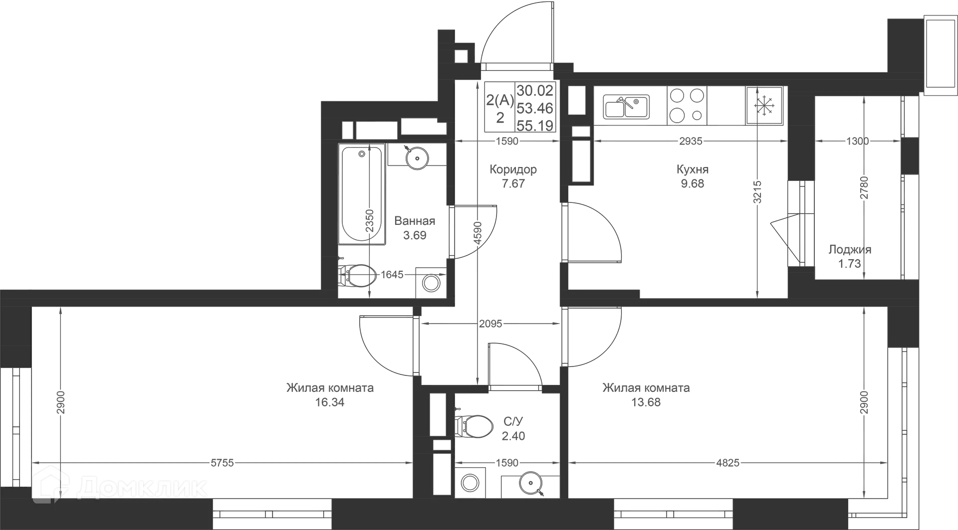 Фото квартиры в ЖК Солнечный город