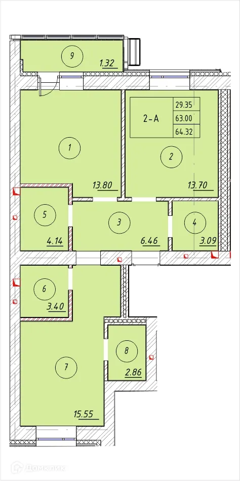 Фото квартиры в ЖК "Ометьевский Парк"
