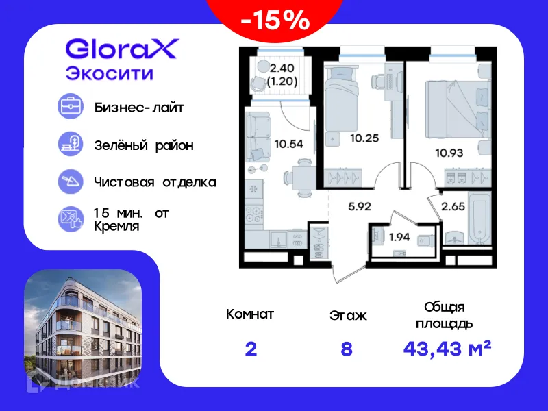 Фото квартиры в ЖК GloraX Экосити