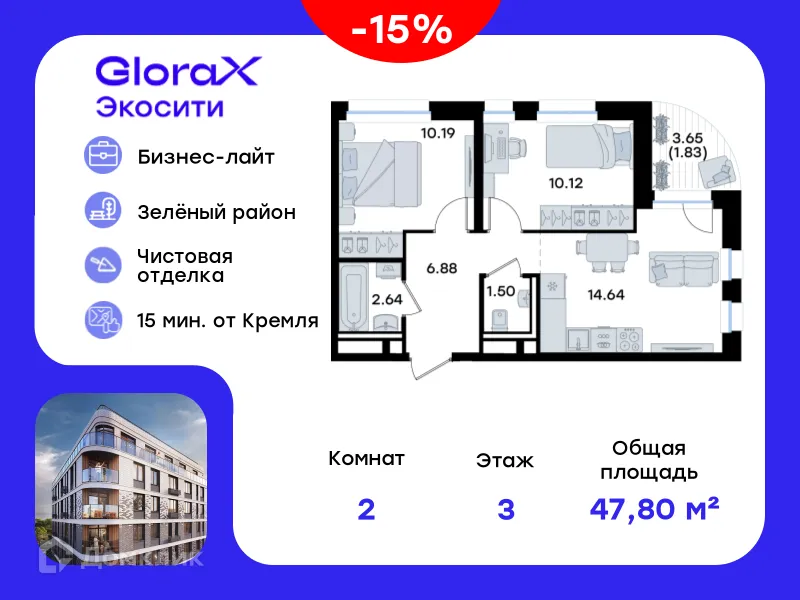 Фото квартиры в ЖК GloraX Экосити