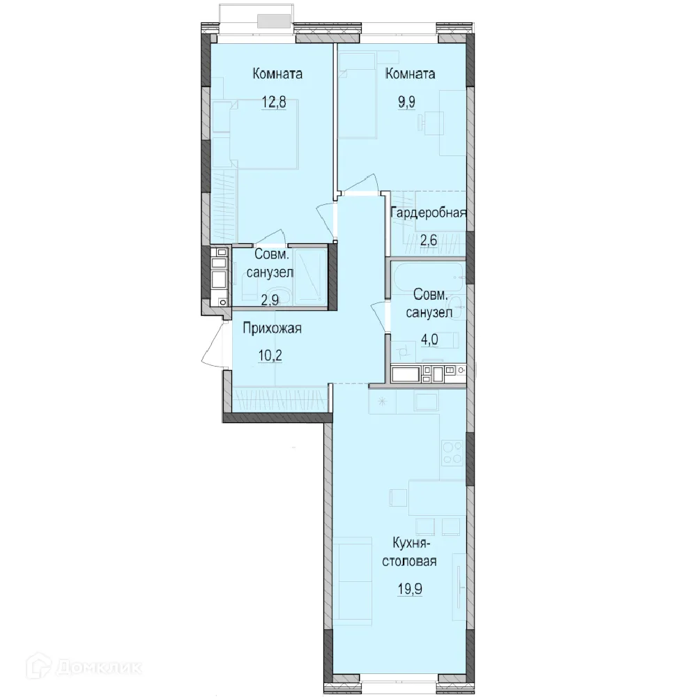 Фото квартиры в ЖК ПаркМаяк