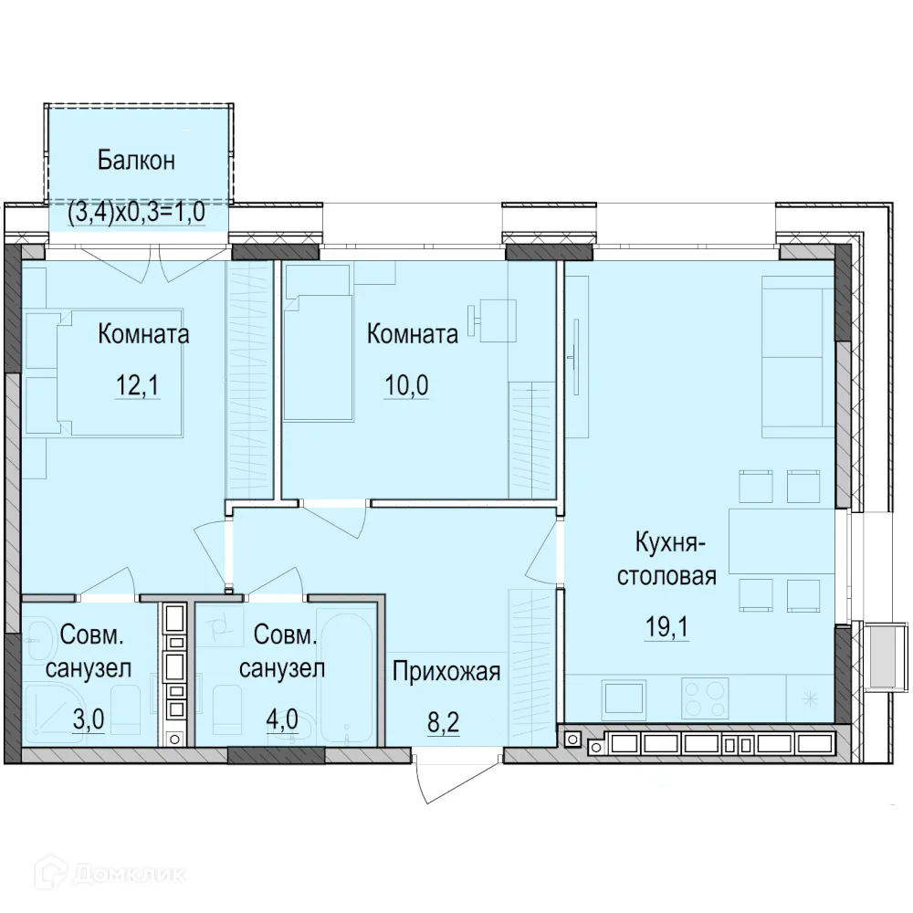 Фото квартиры в ЖК ПаркМаяк