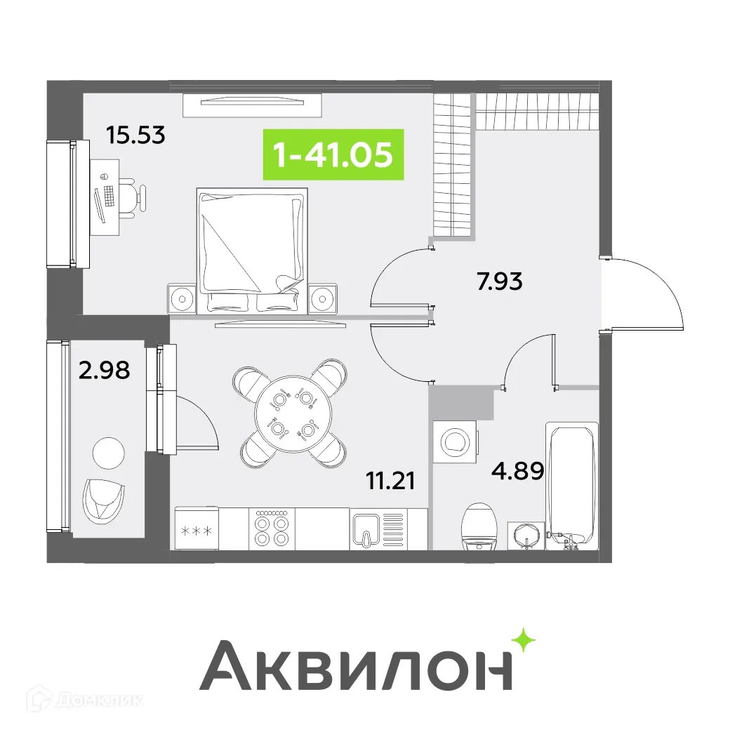 Фото квартиры в ЖК Аквилон Leaves (Аквилон Ливз)