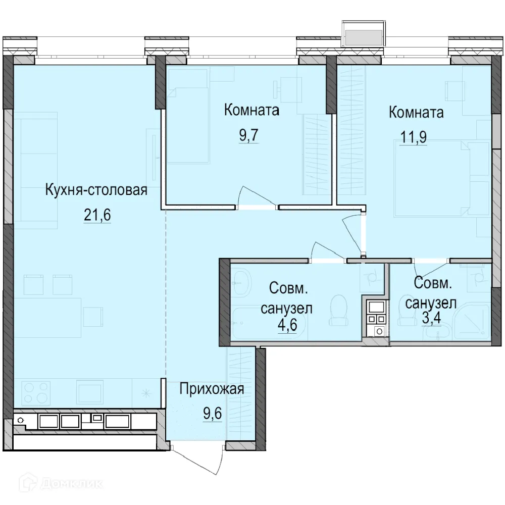 Фото квартиры в ЖК ПаркМаяк