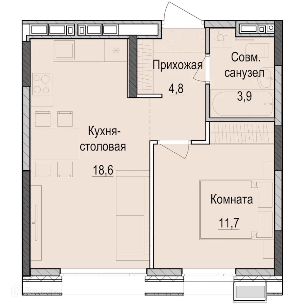 Фото квартиры в ЖК ПаркМаяк