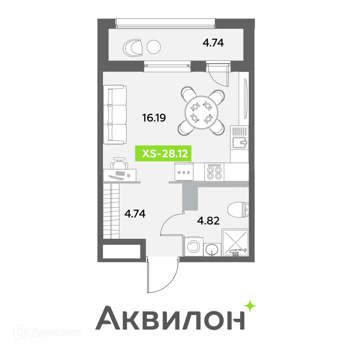 Фото квартиры в ЖК Аквилон Leaves (Аквилон Ливз)
