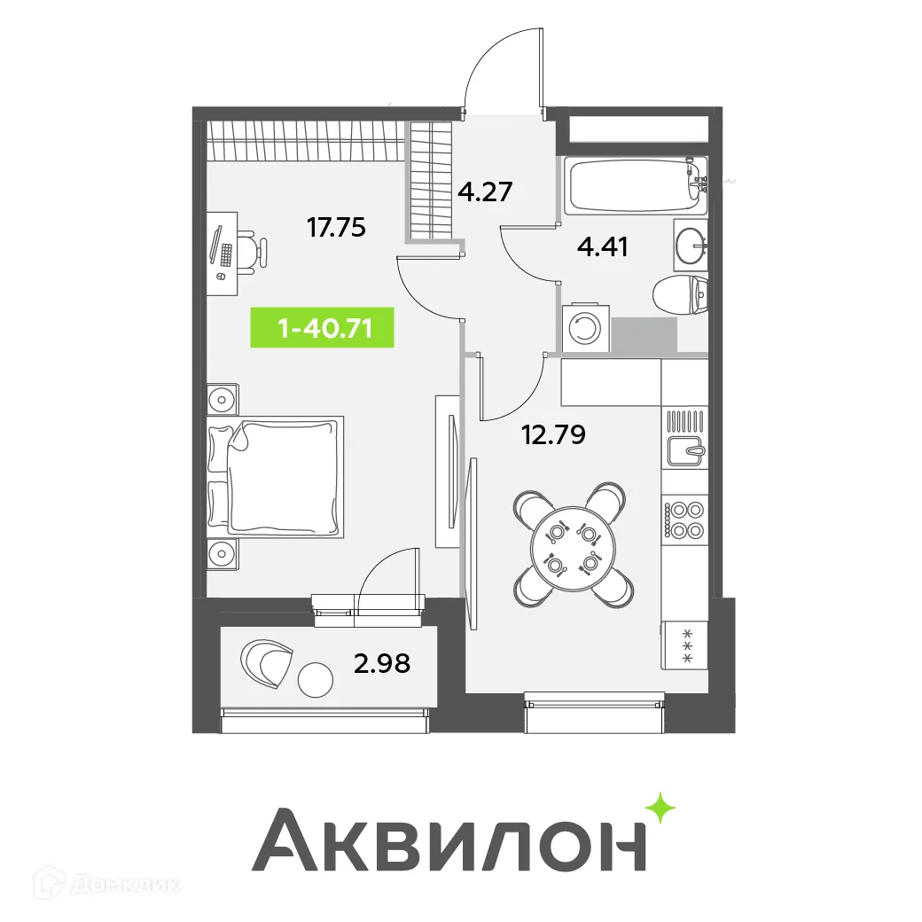 Фото квартиры в ЖК Аквилон Leaves (Аквилон Ливз)