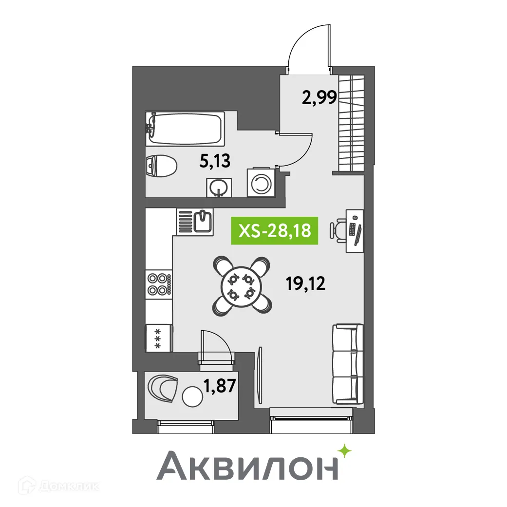 Фото квартиры в ЖК Аквилон Leaves (Аквилон Ливз)