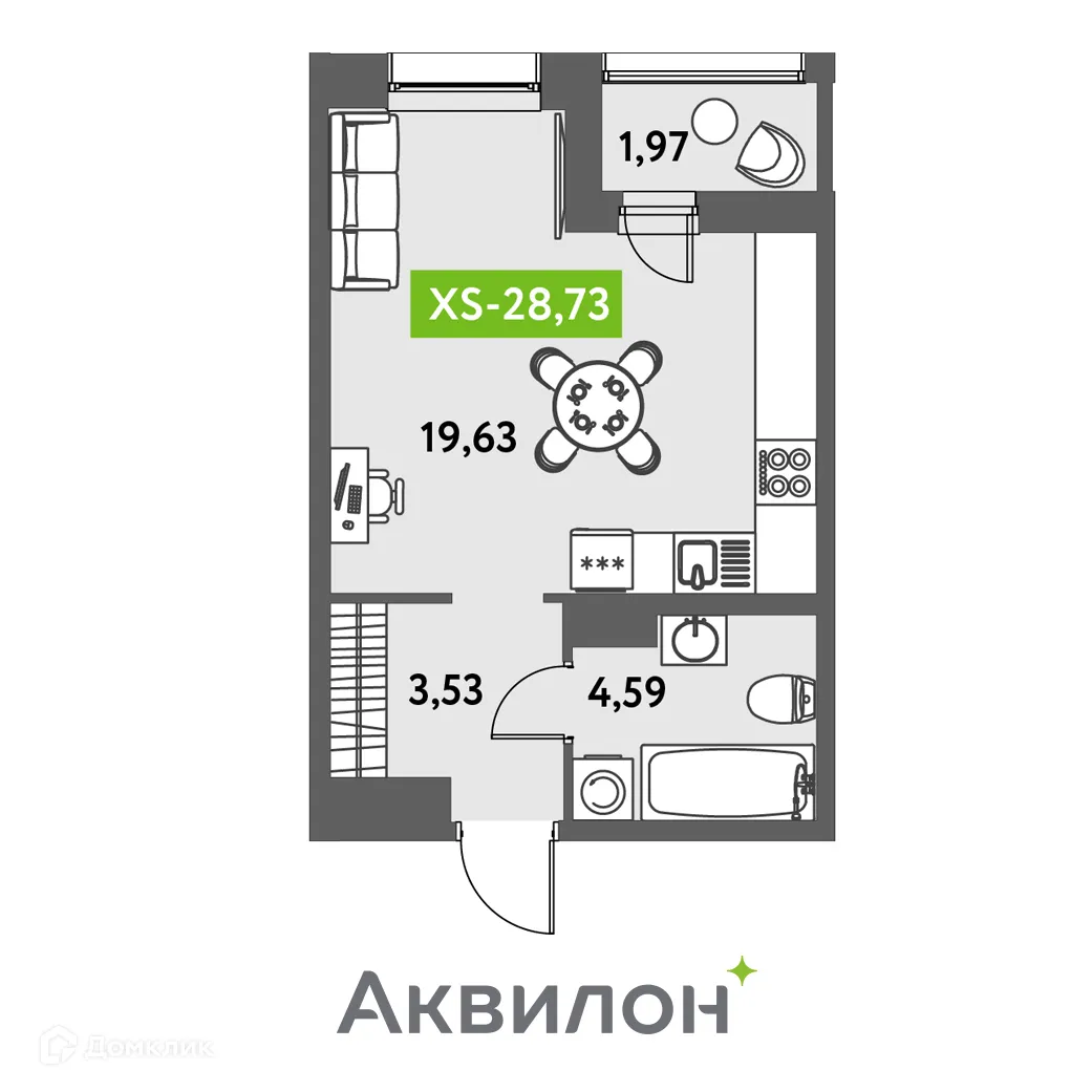 Фото квартиры в ЖК Аквилон Leaves (Аквилон Ливз)