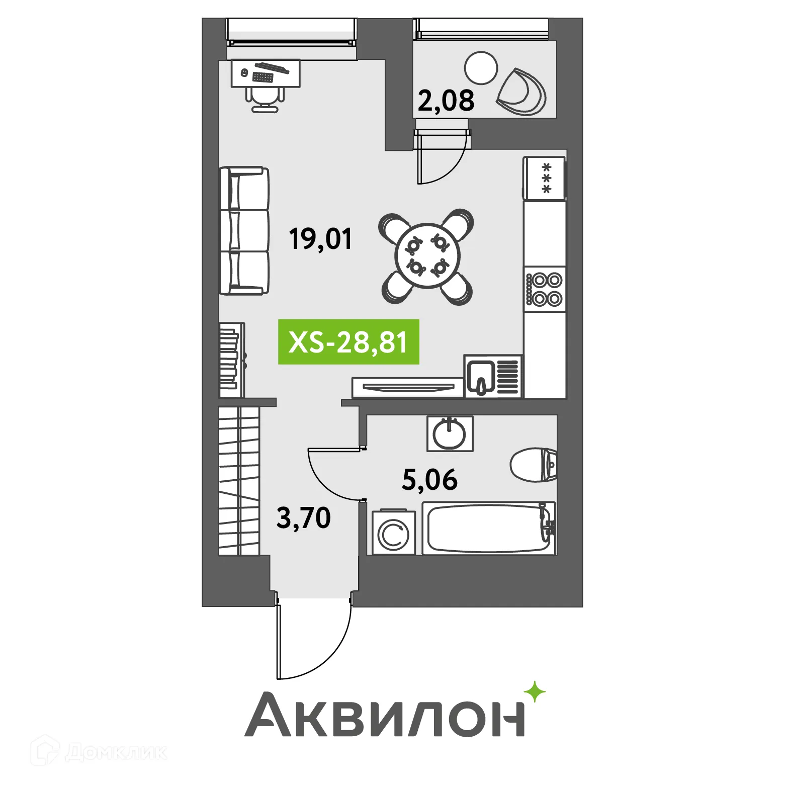 Фото квартиры в ЖК Аквилон Leaves (Аквилон Ливз)