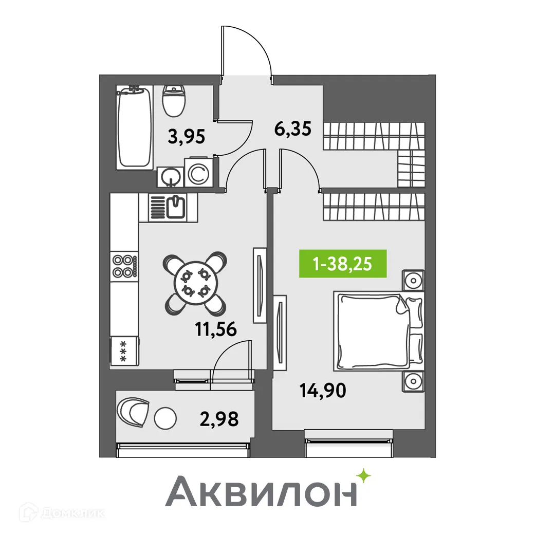 Фото квартиры в ЖК Аквилон Leaves (Аквилон Ливз)