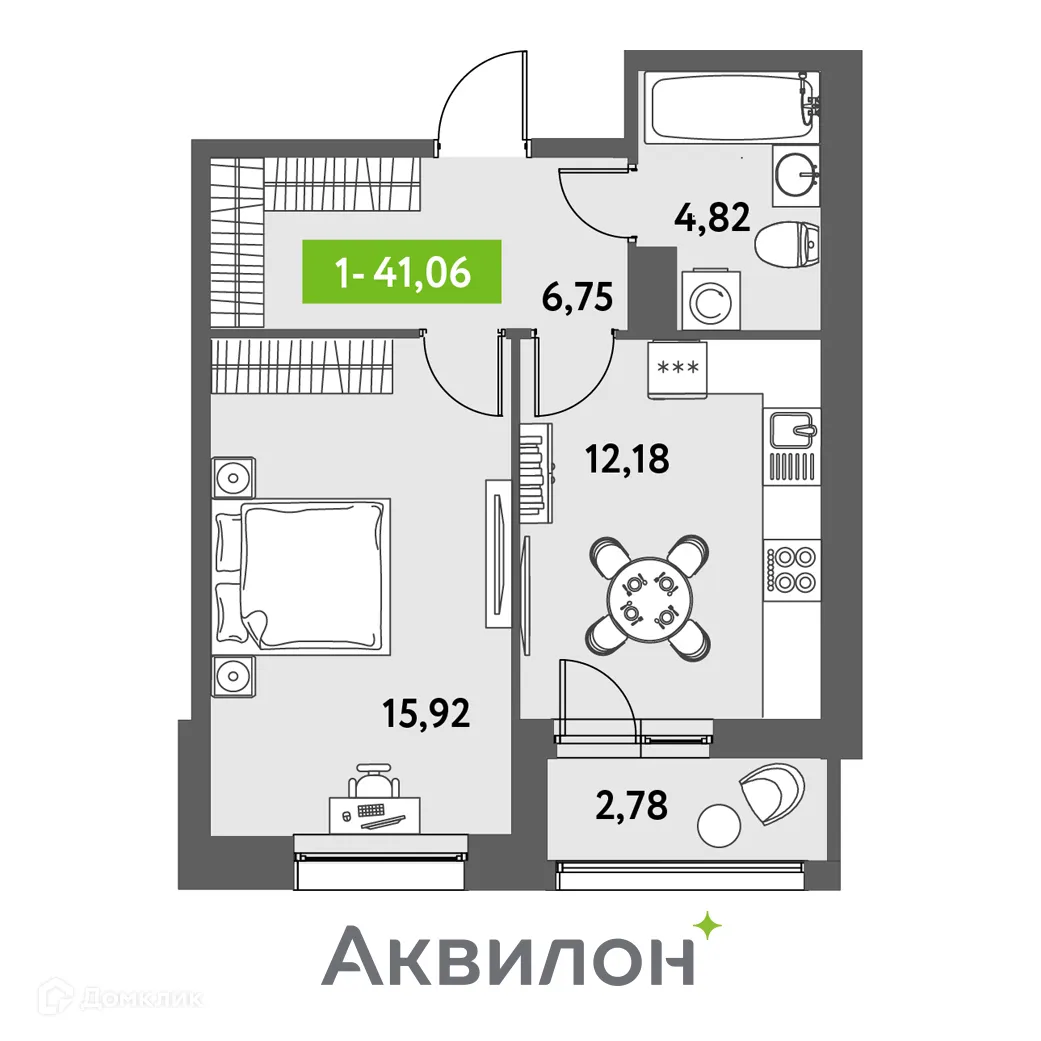 Фото квартиры в ЖК Аквилон Leaves (Аквилон Ливз)