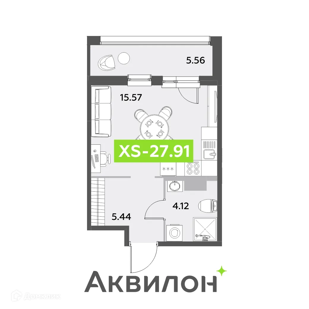 Фото квартиры в ЖК Аквилон Leaves (Аквилон Ливз)