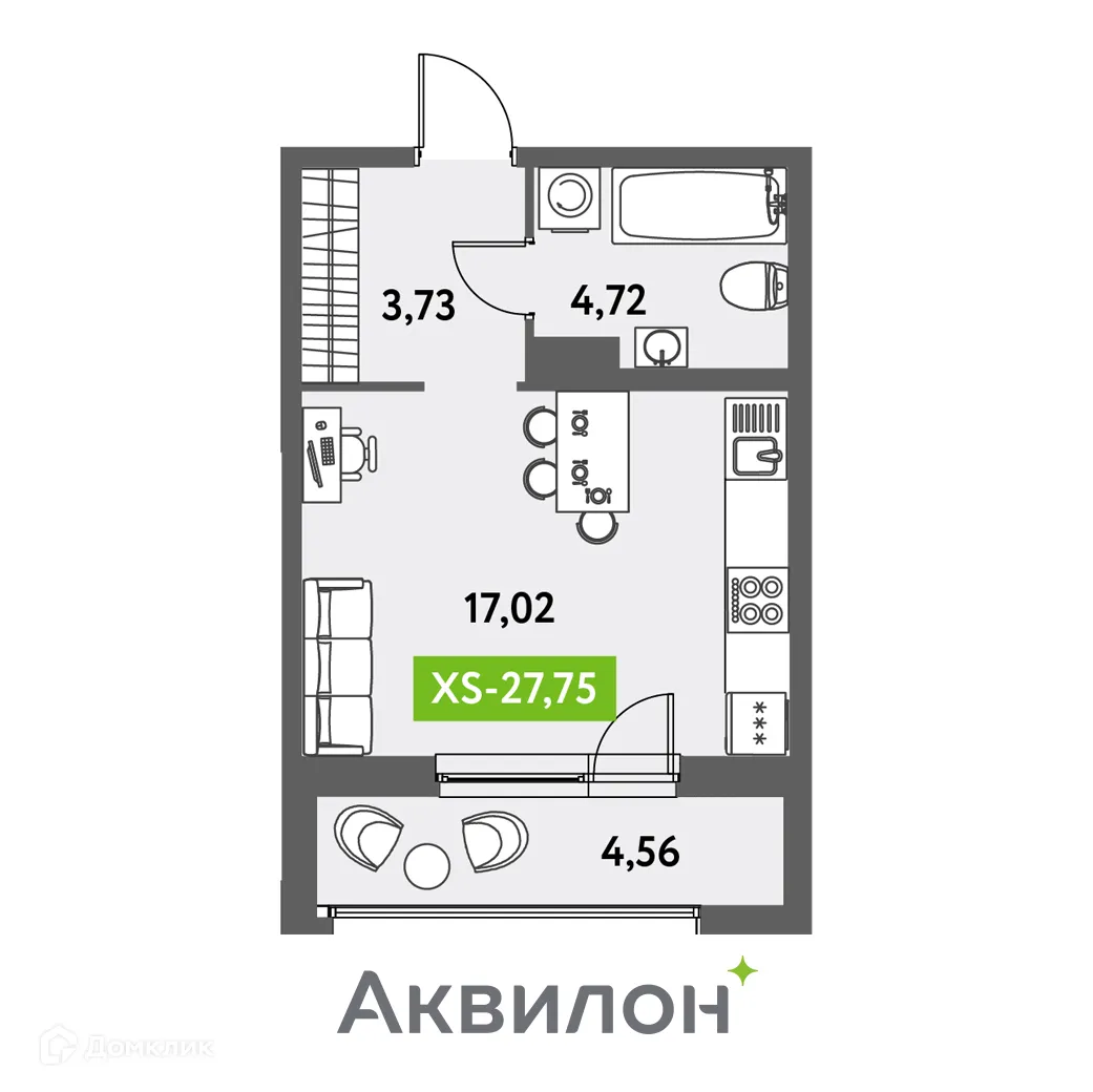 Фото квартиры в ЖК Аквилон Leaves (Аквилон Ливз)