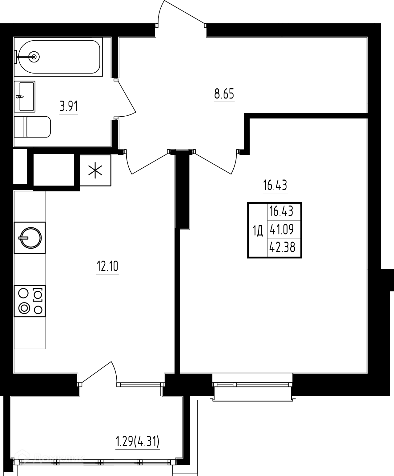 Фото квартиры в ЖК"Мечта"