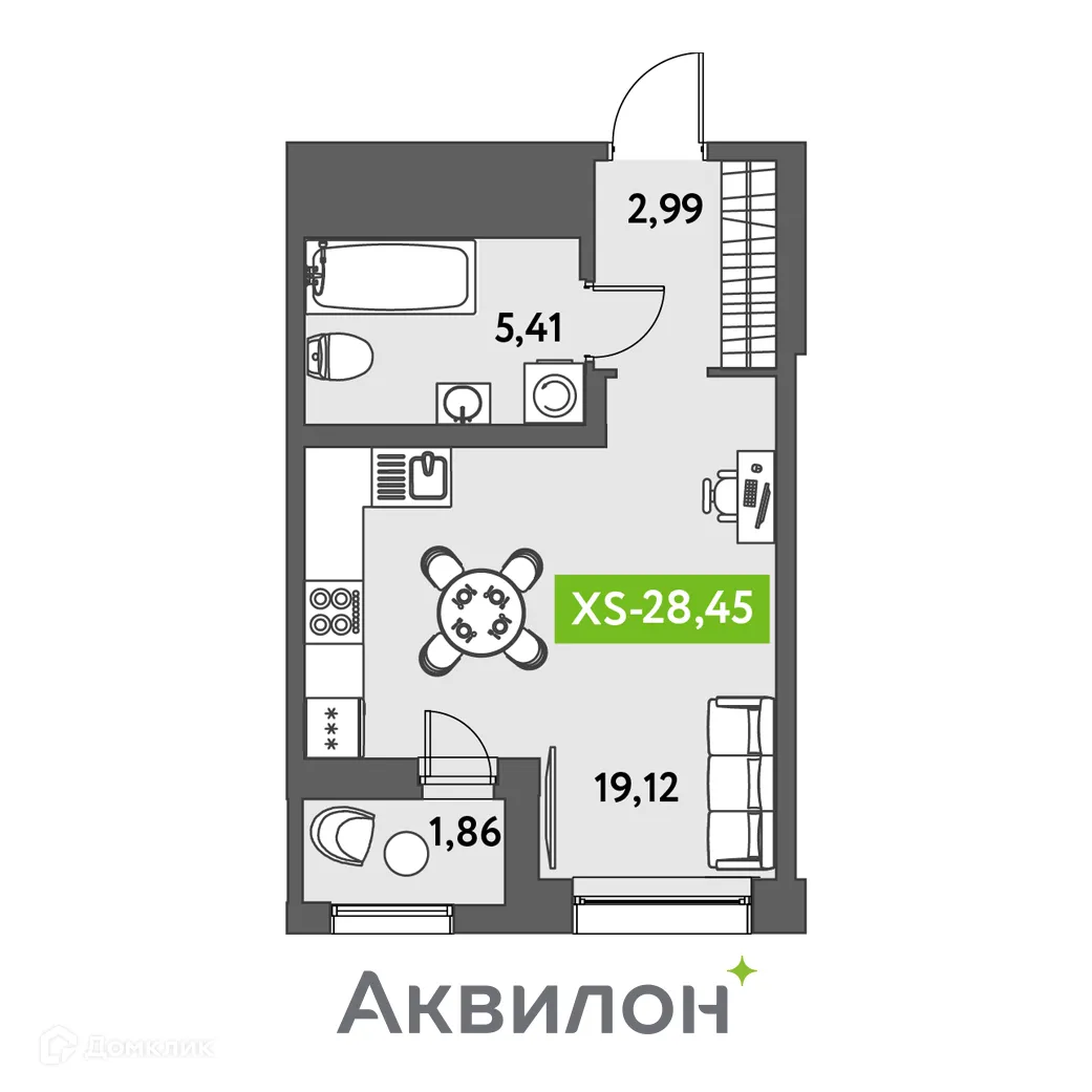 Фото квартиры в ЖК Аквилон Leaves (Аквилон Ливз)
