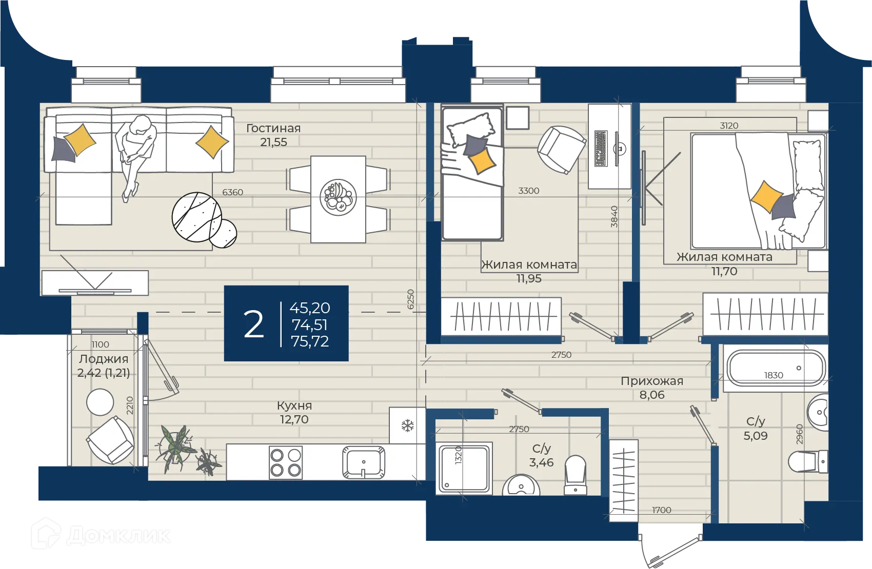 Фото квартиры в ЖК NOVA (ЖК НОВА)