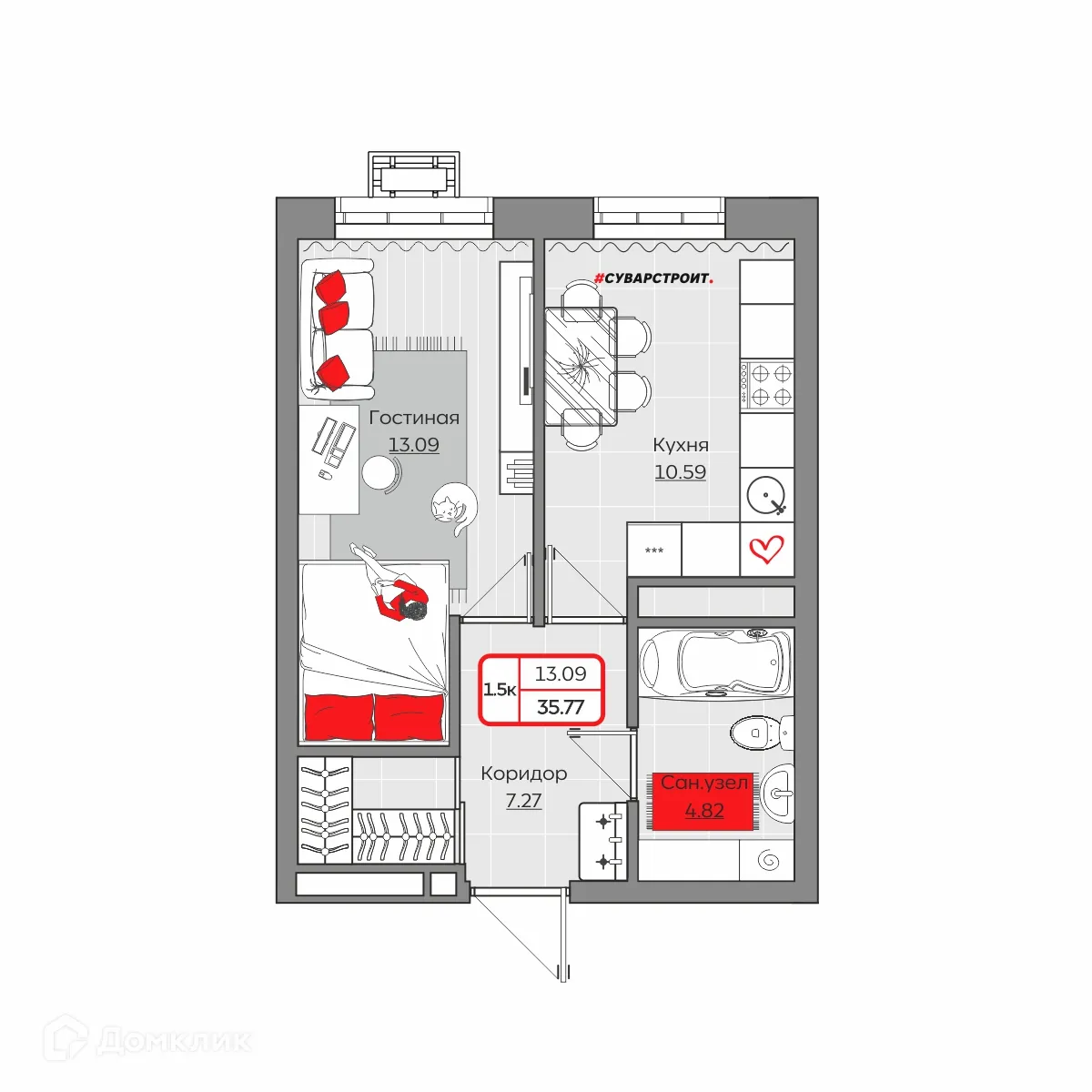 Фото квартиры в ЖК Станция Спортивная