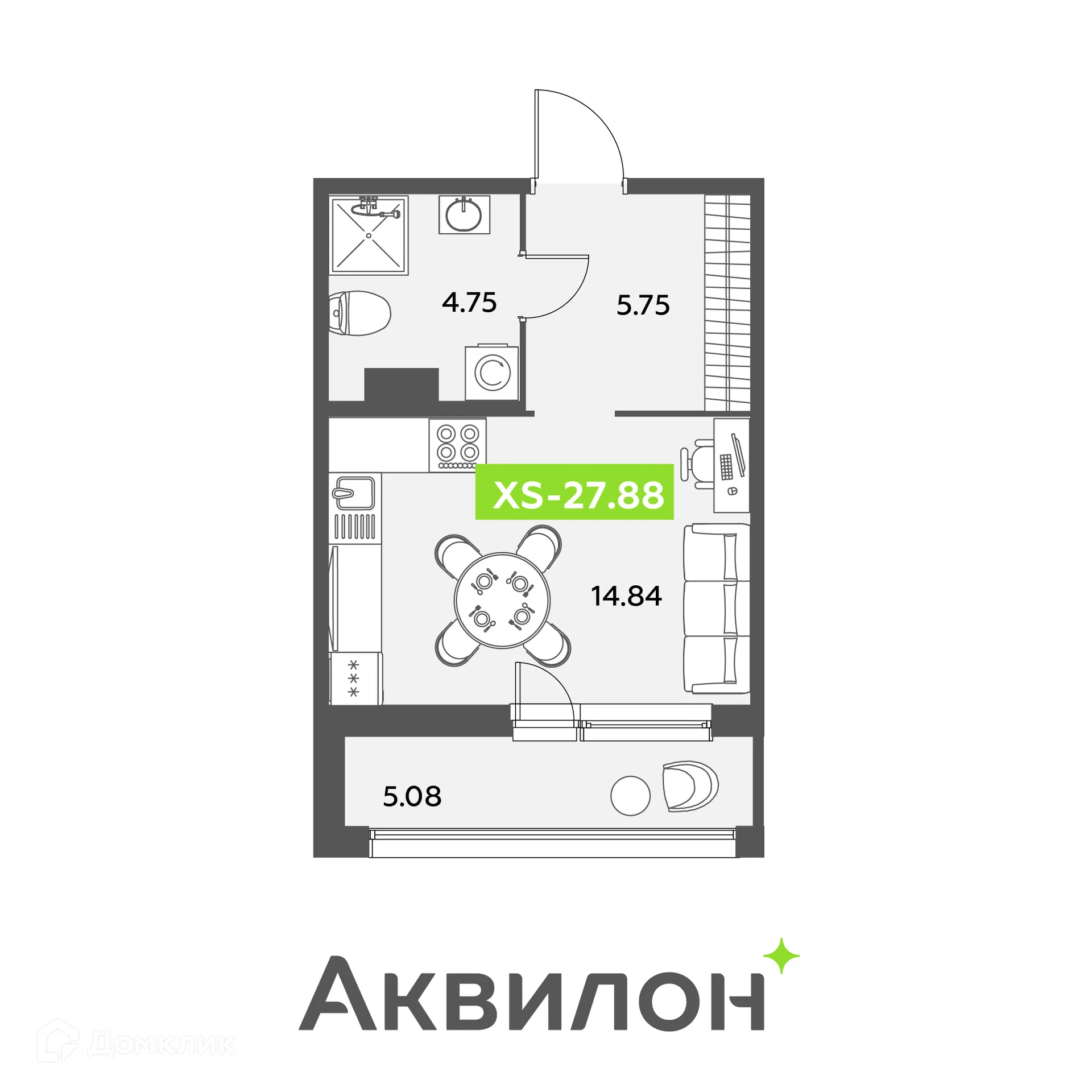 Фото квартиры в ЖК Аквилон Leaves (Аквилон Ливз)