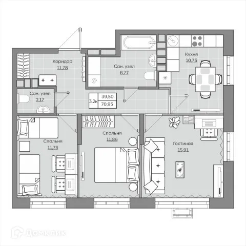 Фото квартиры в ЖК Станция Спортивная