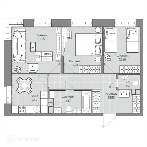 Фото квартиры в ЖК Станция Спортивная