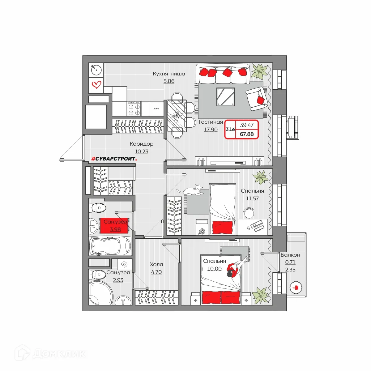 Фото квартиры в ЖК Станция Спортивная